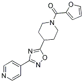 1-((FURAN-2-YL)CARBONYL)-4-[3-(PYRIDIN-4-YL)-1,2,4-OXADIAZOL-5-YL]PIPERIDINE 结构式