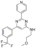 N-(2-METHOXYETHYL)-2-PYRIDIN-4-YL-6-[3-(TRIFLUOROMETHYL)PHENYL]PYRIMIDIN-4-AMINE 结构式