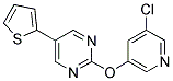 2-[(5-CHLOROPYRIDIN-3-YL)OXY]-5-THIEN-2-YLPYRIMIDINE 结构式