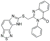 2-[(8H-Imidazo[4,5-e][2,1,3]benzothiadiazol-7-ylthio)methyl]-3-phenylquinazolin-4(3H)-one 结构式