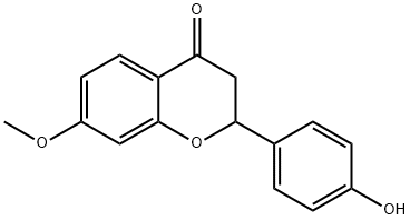 4'-HYDROXY-7-METHOXYFLAVANONE 结构式