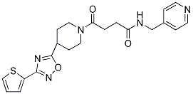 4-OXO-N-(PYRIDIN-4-YLMETHYL)-4-[4-(3-(THIEN-2-YL)-1,2,4-OXADIAZOL-5-YL)PIPERIDIN-1-YL]BUTANAMIDE 结构式