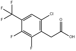 6-Chloro-2,3-difluoro-4-(trifluoromethyl)phenylacetic acid 结构式