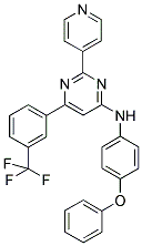 (4-PHENOXY-PHENYL)-[2-PYRIDIN-4-YL-6-(3-TRIFLUOROMETHYL-PHENYL)-PYRIMIDIN-4-YL]-AMINE 结构式