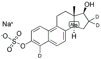 SODIUM 17BETA-DIHYDROEQUILENIN-4,16,16-D3 3-SULFATE 结构式