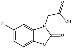 2-(5-氯-2-氧代苯并[D]噁唑-3(2H)-基)乙酸 结构式