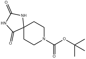 2,4-二氧代-1,3,8-三氮杂螺[4,5]癸烷-8-甲酸叔丁酯 结构式