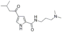 N-[3-(DIMETHYLAMINO)PROPYL]-4-(3-METHYLBUTANOYL)-1H-PYRROLE-2-CARBOXAMIDE 结构式