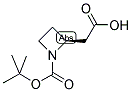 (S)-2-CARBOXYMETHYL-AZETIDINE-1-CARBOXYLIC ACID TERT-BUTYL ESTER 结构式