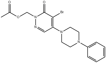 [5-BROMO-6-OXO-4-(4-PHENYLPIPERAZINO)-1(6H)-PYRIDAZINYL]METHYL ACETATE 结构式