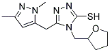 5-(2,5-Dimethyl-2H-pyrazol-3-ylmethyl)-4-(tetra-hydrofuran-2-ylmethyl)-4H-[1,2,4]triazole-3-thiol 结构式