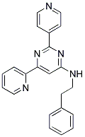 N-(2-PHENYLETHYL)-6-PYRIDIN-2-YL-2-PYRIDIN-4-YLPYRIMIDIN-4-AMINE 结构式