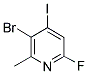 3-BROMO-6-FLUORO-4-IODO-2-PICOLINE 结构式