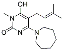 4-Azepan-1-yl-6-hydroxy-1-methyl-5-(3-methylbut-2-enyl)pyrimidin-2(1H)-one 结构式