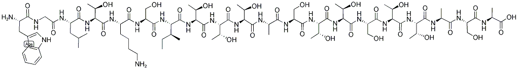 H-Trp-Gly-Leu-Thr-Lys-Ser-Ile-Thr-Thr-Thr-Ala-Ser-Thr-Thr-Ser-Thr-Thr-Ala-Ser-Ala-OH 结构式