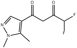 1-(1,5-二甲基-1H-吡唑-4-基)-4,4-二氟丁烷-1,3-二酮 结构式