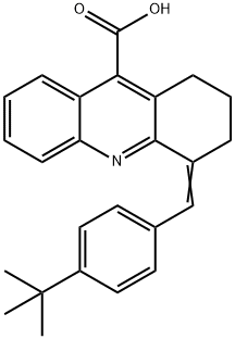 4-[(4-叔丁基苯基)亚甲基]-1,2,3,4-四氢吖啶-9-羧酸 结构式