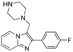 2-(4-FLUORO-PHENYL)-3-PIPERAZIN-1-YLMETHYL-IMIDAZO[1,2-A]PYRIDINE 结构式