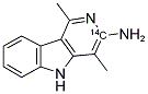 3-Amino-1,4-dimethyl-5H-pyrido[4,3-b]indole-3-(14)c 结构式
