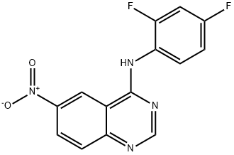 N-(2,4-DIFLUOROPHENYL)-6-NITRO-4-QUINAZOLINAMINE 结构式