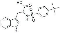 2-(([4-(tert-Butyl)phenyl]sulfonyl)amino)-3-(1H-indol-3-yl)propanoic acid 结构式