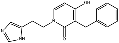 1-(2-(1H-咪唑-5-基)乙基)-3-苄基-4-羟基吡啶-2(1H)-酮 结构式