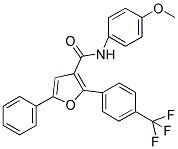 N-(4-METHOXYPHENYL)-5-PHENYL-2-(4-(TRIFLUOROMETHYL)PHENYL)FURAN-3-CARBOXAMIDE 结构式