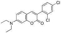 3(2',4'-DICHLOROPHENYL)-7-DIETHYLAMINOCOUMARIN 结构式