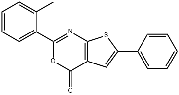 2-(2-METHYLPHENYL)-6-PHENYL-4H-THIENO[2,3-D][1,3]OXAZIN-4-ONE 结构式