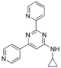 N-CYCLOPROPYL-2-PYRIDIN-2-YL-6-PYRIDIN-4-YLPYRIMIDIN-4-AMINE 结构式