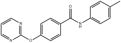 N-(4-METHYLPHENYL)-4-(2-PYRIMIDINYLOXY)BENZENECARBOXAMIDE 结构式