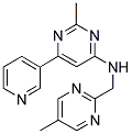 2-METHYL-N-[(5-METHYLPYRIMIDIN-2-YL)METHYL]-6-PYRIDIN-3-YLPYRIMIDIN-4-AMINE 结构式