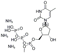 THYMIDINE-5'-O-(1-METHYLTRIPHOSPHATE) AMMONIUM SALT 结构式