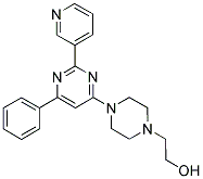 2-[4-(6-PHENYL-2-PYRIDIN-3-YLPYRIMIDIN-4-YL)PIPERAZIN-1-YL]ETHANOL 结构式