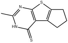 3,5,6,7-四氢-2-甲基-4H-环戊二烯[4,5]噻吩并[2,3-D]嘧啶-4-硫酮 结构式