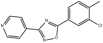 4-[5-(3-CHLORO-4-METHYLPHENYL)-1,2,4-OXADIAZOL-3-YL]PYRIDINE 结构式