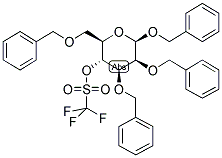 BENZYL 2,3,6-TRI-O- BENZYL-4-O-TRIFLUOROMETHANESULFONYL-BETA-D-MANNOPYRANOSIDE 结构式