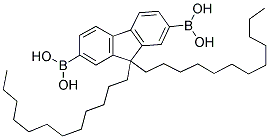 9,9-DIDODECYLFLUORENE-2,7-DIBORONIC ACID 结构式