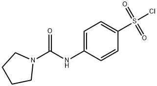 4-[(PYRROLIDINE-1-CARBONYL)-AMINO]BENZENESULFONYL CHLORIDE 结构式