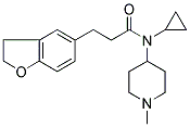 N-CYCLOPROPYL-3-(2,3-DIHYDROBENZOFURAN-5-YL)-N-(1-METHYLPIPERIDIN-4-YL)PROPANAMIDE 结构式