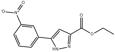 ETHYL 5-(3-NITROPHENYL)-1H-PYRAZOLE-3-CARBOXYLATE 结构式