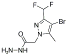 (4-BROMO-3-DIFLUOROMETHYL-5-METHYL-PYRAZOL-1-YL)-ACETIC ACID HYDRAZIDE 结构式