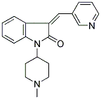 1,3-DIHYDRO-1-(1-METHYLPIPERIDIN-4-YL)-3-[(PYRIDIN-3-YL)METHYLENE]-(2H)-INDOL-2-ONE 结构式