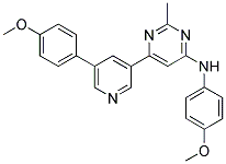(4-METHOXY-PHENYL)-(6-[5-(4-METHOXY-PHENYL)-PYRIDIN-3-YL]-2-METHYL-PYRIMIDIN-4-YL)-AMINE 结构式