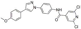 2,6-DICHLORO-N-[4-(4-(4-METHOXYPHENYL)-1H-PYRAZOL-1-YL)PHENYL]PYRIDINE-4-CARBOXAMIDE 结构式