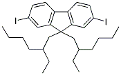 9,9-BIS(2-ETHYLHEXYL)-2,7-DIIODO-9H-FLUORENE 结构式