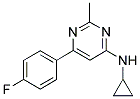 N-CYCLOPROPYL-6-(4-FLUOROPHENYL)-2-METHYLPYRIMIDIN-4-AMINE 结构式
