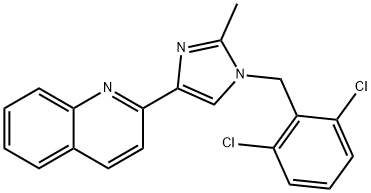 2-[1-(2,6-DICHLOROBENZYL)-2-METHYL-1H-IMIDAZOL-4-YL]QUINOLINE 结构式