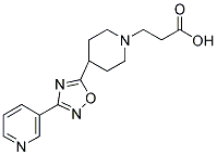 3-[4-(3-(PYRIDIN-3-YL)-1,2,4-OXADIAZOL-5-YL)PIPERIDIN-1-YL]PROPANOIC ACID 结构式