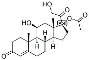 4-PREGNEN-11-BETA, 17,21-TRIOL-3,20-DIONE 17-ACETATE 结构式